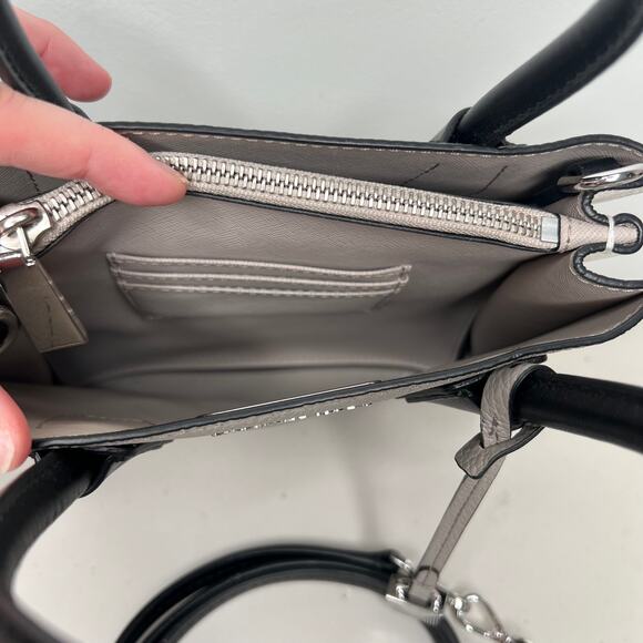 Michael Kors Mercer Color Block Pebbled Leather Crossbody Satchel Bag - Picture 8 of 10